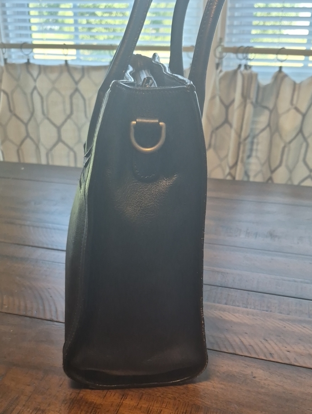 Colorblock Embossed Leather Tote - Multicolor - Picture 4 of 14